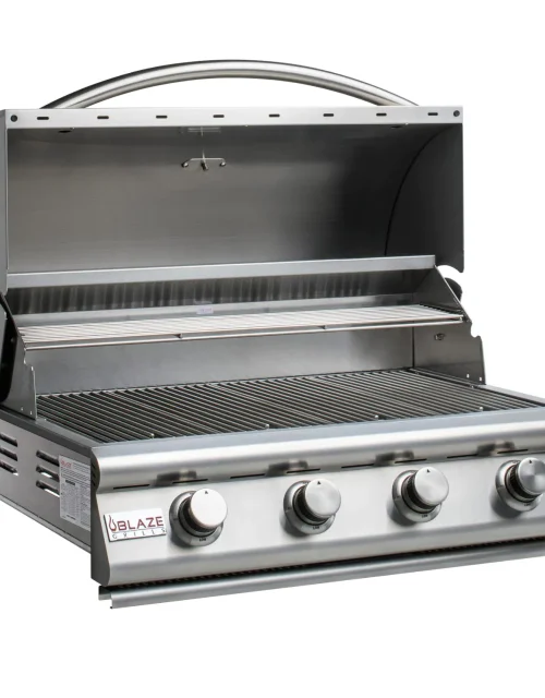 Blaze Premium LTE Marine Grade Built-In Gas Grill 32-Inch 4-Burner W/ Rear Infrared Burner & Grill Lights