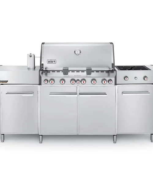 Weber Summit Center Gas Grill W/ Rotisserie, Sear Burner & Side Burner